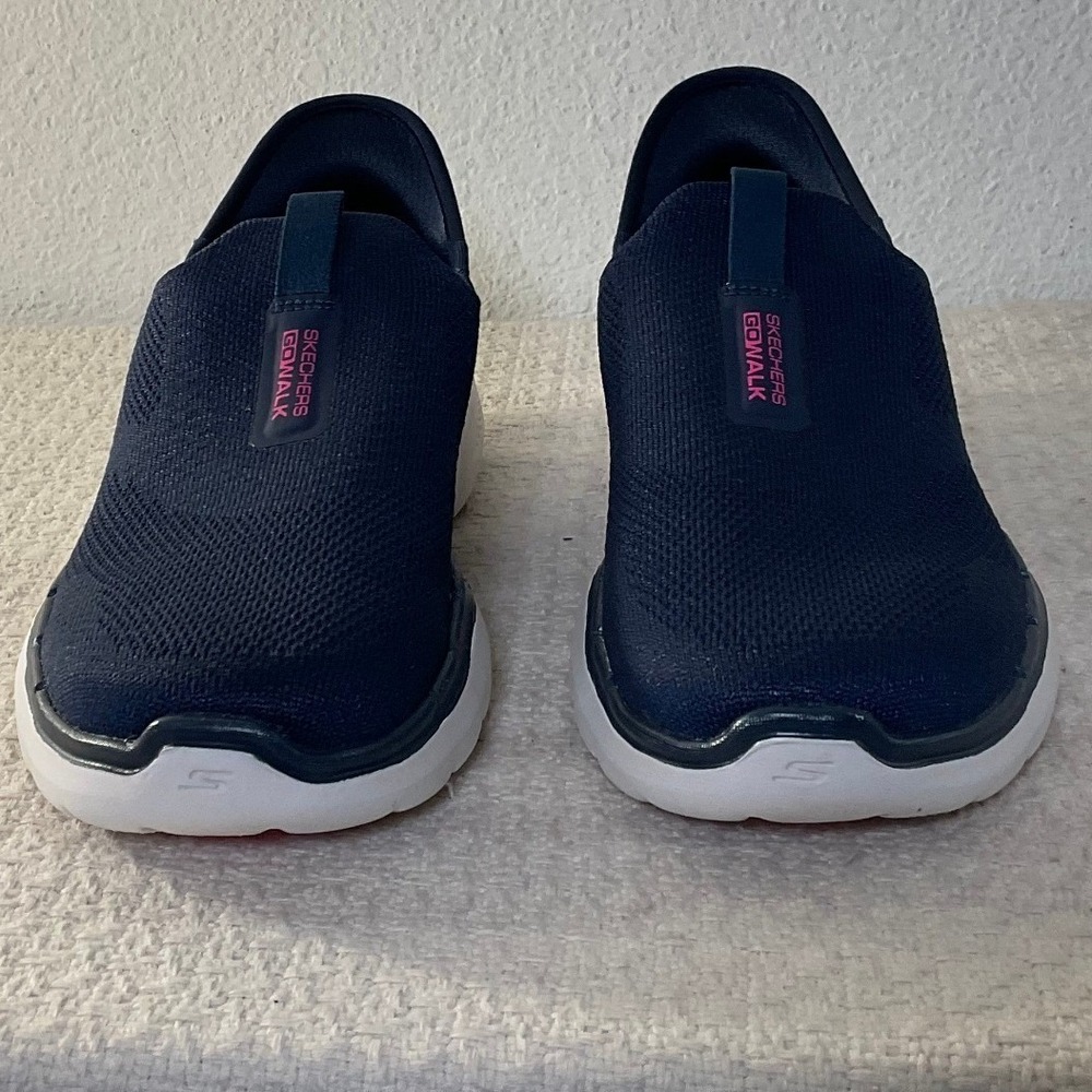 Skechers Slip-ins GoWalk 6 Fabulous View Navy Pink Hands Free Womens 6 - Picture 6 of 12
